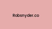 Robsnyder.co Coupon Codes