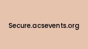 Secure.acsevents.org Coupon Codes
