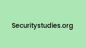 Securitystudies.org Coupon Codes