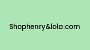 Shophenryandlola.com Coupon Codes
