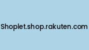 Shoplet.shop.rakuten.com Coupon Codes