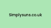 Simplysuns.co.uk Coupon Codes