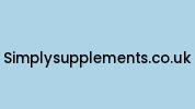 Simplysupplements.co.uk Coupon Codes