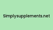 Simplysupplements.net Coupon Codes