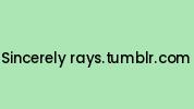 Sincerely-rays.tumblr.com Coupon Codes