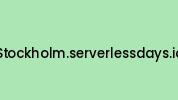Stockholm.serverlessdays.io Coupon Codes