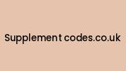 Supplement-codes.co.uk Coupon Codes
