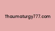 Thaumaturgy777.com Coupon Codes