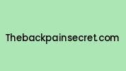 Thebackpainsecret.com Coupon Codes