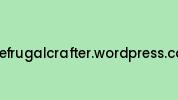 Thefrugalcrafter.wordpress.com Coupon Codes