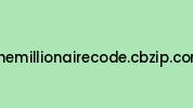 Themillionairecode.cbzip.com Coupon Codes