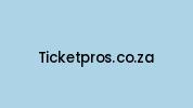 Ticketpros.co.za Coupon Codes