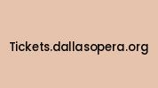 Tickets.dallasopera.org Coupon Codes