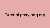 Tutorial.ponylang.org Coupon Codes