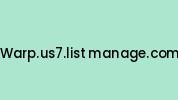 Warp.us7.list-manage.com Coupon Codes