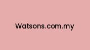 Watsons.com.my Coupon Codes