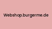 Webshop.burgerme.de Coupon Codes