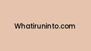 Whatiruninto.com Coupon Codes