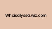 Whoisalyssa.wix.com Coupon Codes
