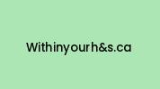 Withinyourhands.ca Coupon Codes