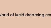 World-of-lucid-dreaming.com Coupon Codes