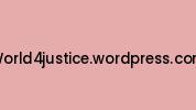World4justice.wordpress.com Coupon Codes
