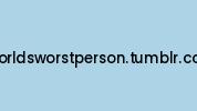 Worldsworstperson.tumblr.com Coupon Codes