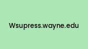 Wsupress.wayne.edu Coupon Codes