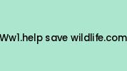 Ww1.help-save-wildlife.com Coupon Codes