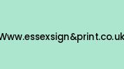 Www.essexsignandprint.co.uk Coupon Codes