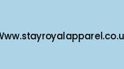 Www.stayroyalapparel.co.uk Coupon Codes