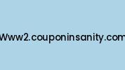 Www2.couponinsanity.com Coupon Codes